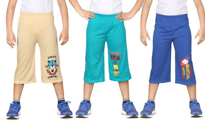 dongli Three Fourth For Boys(Multicolor Pack of 3)