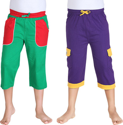 

Dongli Three Fourth For Boys(Green Pack of 2, Green & purple