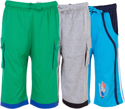 

Ultra Fit Three Fourth For Boys(Multicolor), Green& grey& tourq