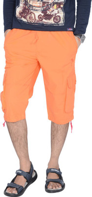 

JT International Solid Men Three Fourths, Orange