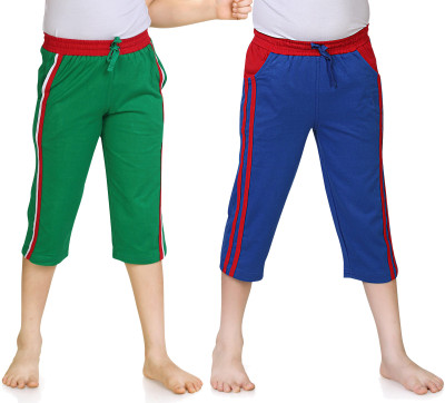 

Dongli Three Fourth For Boys(Green Pack of 2, Green & dark blue