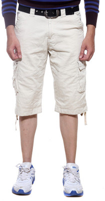 

Sports 52 Wear Solid Men's Beige Cargo Shorts, Cream