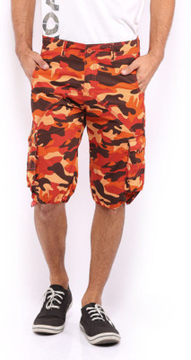 

Sports 52 Wear Solid Men's Three Fourths, Orange