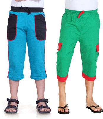 

Dongli Three Fourth For Boys(Light Blue Pack of 2, Light blue & green