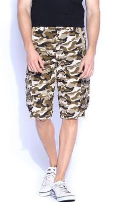 

Sports 52 Wear Printed Men's Beige Cargo Shorts, Cream