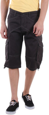 

Sports 52 Wear Solid Men's Three Fourths, D.grey.