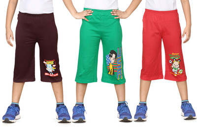 

Dongli Three Fourth For Boys(Multicolor Pack of 3, Combo color