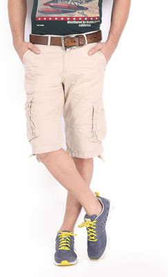 

Sports 52 Wear Solid Men's Three Fourths, Beige