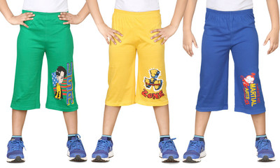 

Dongli Three Fourth For Boys(Multicolor Pack of 3, Combo color