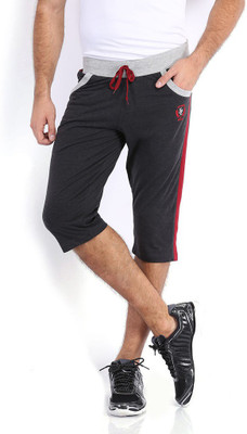 

Sports 52 Wear Solid Men's Three Fourths, D.grey.