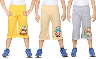 

Dongli Three Fourth For Boys(Multicolor Pack of 3, Combo color