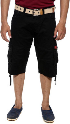 

Sports 52 Wear Solid Men's Three Fourths, Black