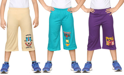 dongli Three Fourth For Boys(Multicolor Pack of 3)