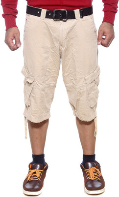 Sports 52 Wear Solid Men's Three Fourths, Cream
