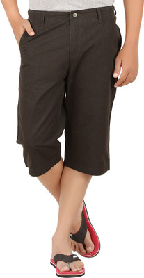 

All Times Solid Men's Three Fourths, Dark brown