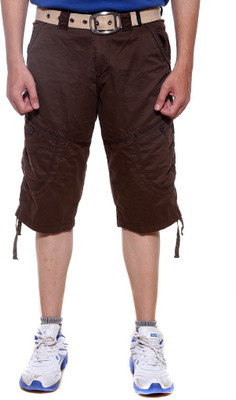 

Sports 52 Wear Solid Men's Brown Cargo Shorts, Coffee.