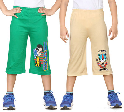 

Dongli Three Fourth For Boys(Green Pack of 2, Combo color