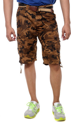 

Sports 52 Wear Printed Men's Brown Cargo Shorts, Khakhi