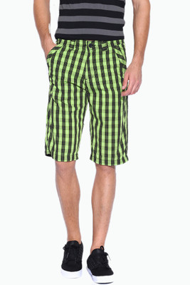 Sports 52 Wear Solid Men's Three Fourths, Green