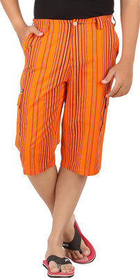

All Times Checkered Men's Three Fourths, Orange