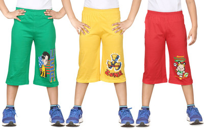 

Dongli Three Fourth For Boys(Multicolor Pack of 3, Combo color
