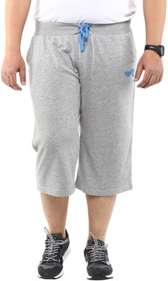 

Alto Moda by Pantaloons Solid Men's Three Fourths, Grey melange