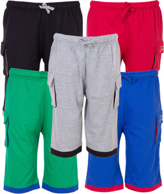 

Ultra Fit Three Fourth For Boys(Multicolor), Black& blue& grey& green& red