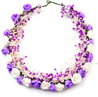Sanjog Crown & Tiara(Purple, White, Pack of 1)
