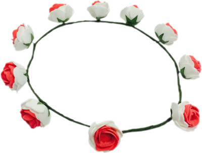 Loops n knots Little Princess Crown & Tiara(Red, Pack of 1)