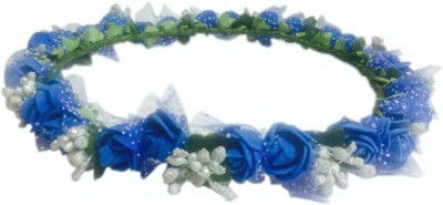 Loops n knots Crown & Tiara(Blue, Silver, Pack of 1)