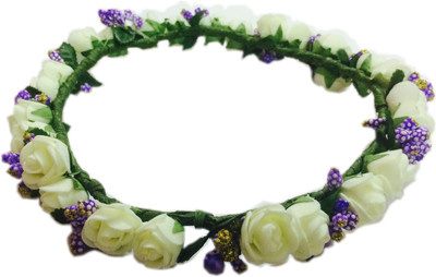 

Loops n knots Crown & Tiara(White, Purple, Pack of 1)