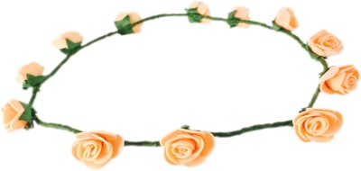 Loops n knots flora Crown & Tiara(Orange, Pack of 1)