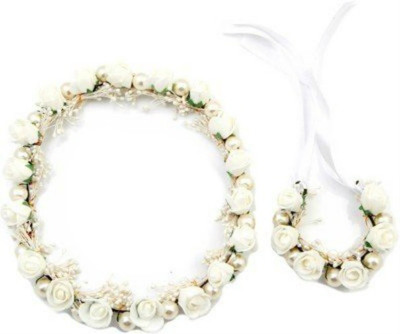 

Sanjog Crown & Tiara(White, Pack of 2)
