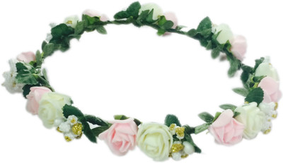 

Loops n knots Crown & Tiara(White, Pink, Pack of 1)