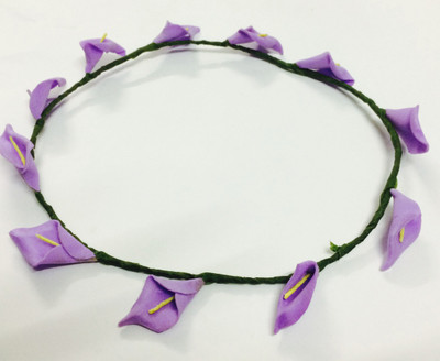 

Loops n knots Tulip Tiara(Purple, Pack of 1)