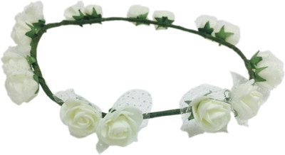 

Loops n knots Crown & Tiara(White, Pack of 1)