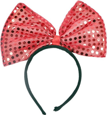 

Funcart Red Sequin Bow Headband Crown & Tiara(Red, Pack of 1)