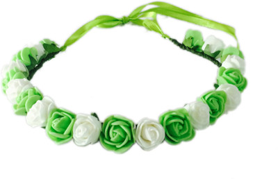 

Loops n knots Little Princess Crown & Tiara(Green, White, Pack of 1)