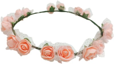 Loops n knots Princess Collection Peach Tiara for Girls & Women-& Wedding Head Band(Orange)