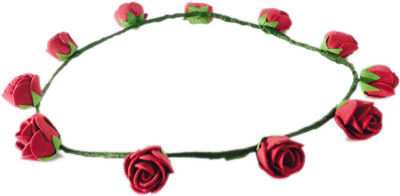 

Loops n knots Flora Crown & Tiara(Maroon, Pack of 1)