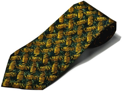 

Sakshi International Printed Men's Tie, Green