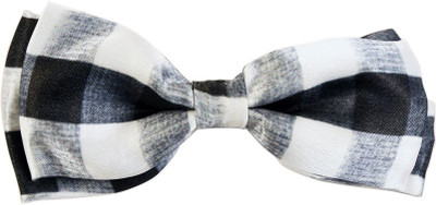 

Blacksmith Black And White Husk Checksdesign Bow Checkered Men's Tie