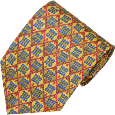 

Sakshi International Printed Men's Tie, Yellow