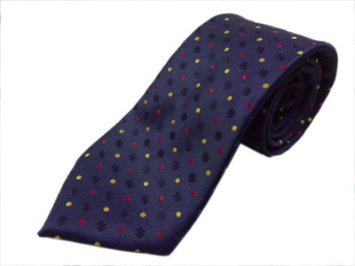 

Blacksmithh Navy Blue Polka Dots Formal Polka Print Men's Tie