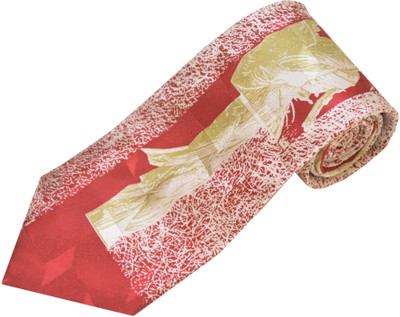 

Sakshi International Printed Tie, Red