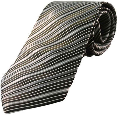 

Merastore Striped Men's Tie, Grey