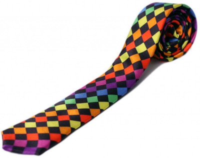 

Blacksmith Checkered Men's Tie, Purple