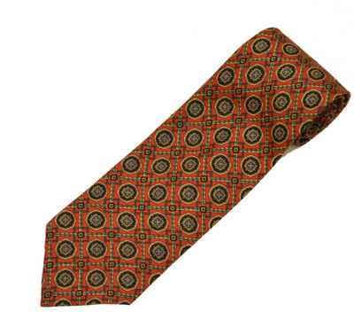 

Sakshi International Premium Italian Silk Collection Printed Men's Tie, Red