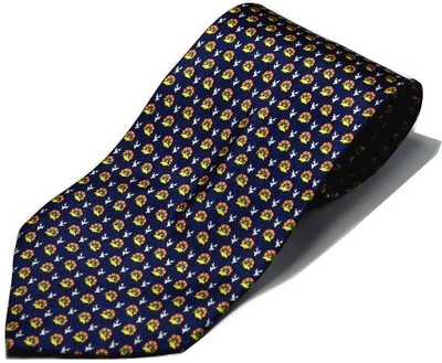 

Sakshi International Printed Men's Tie, Dark blue