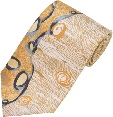 Sakshi International Printed Tie, Yellow